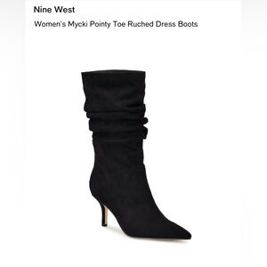 Nine West Myck Pointy Toe Slouch Dress Boot